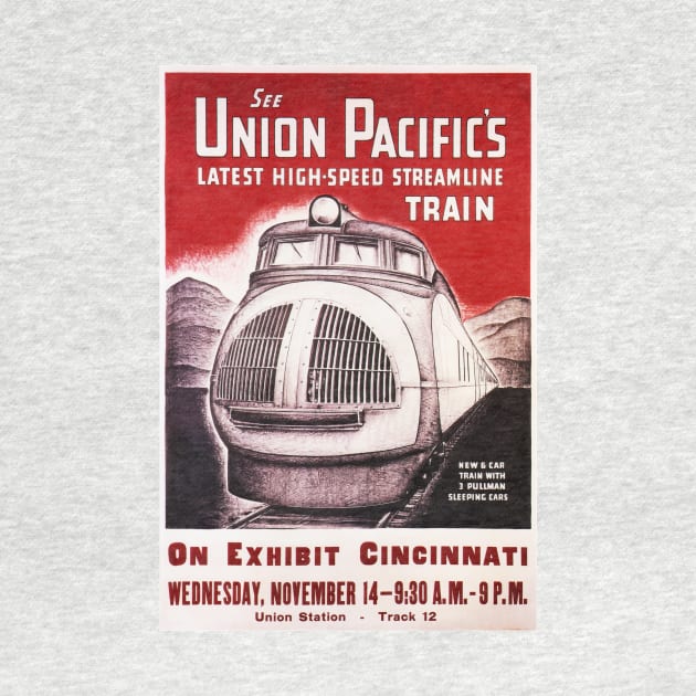 Union Pacific Latest High Speed Streamline Train Advertisement Vintage Railway by vintageposters